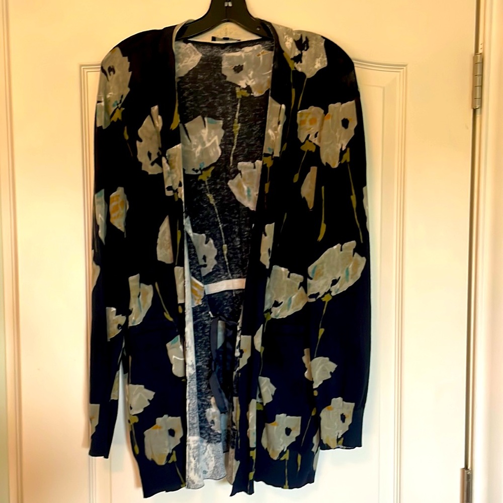 Worth NY Navy Floral Sweater